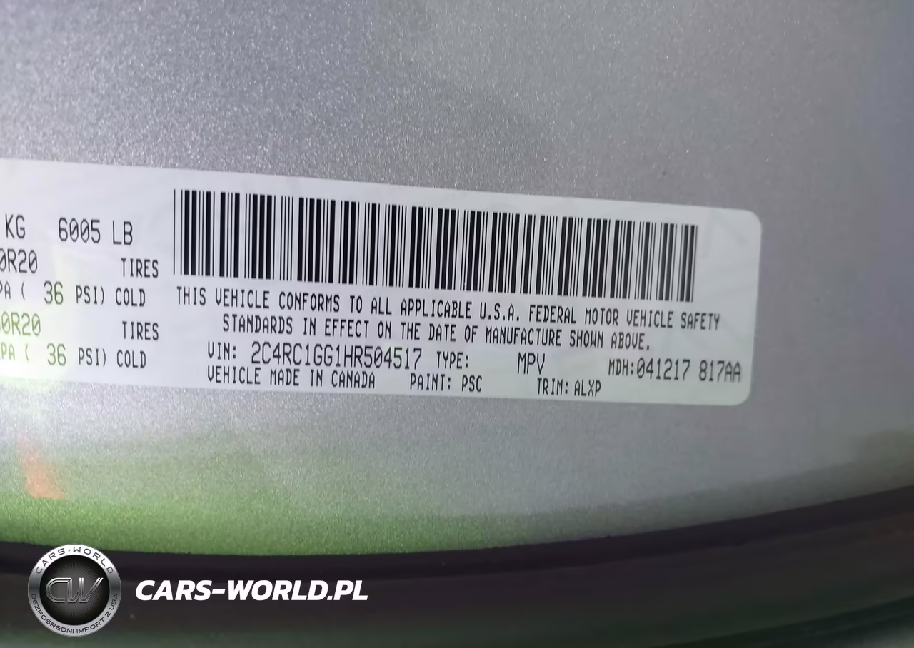 2017 Chrysler Pacifica Limited VIN:2C4RC1GG1HR504517 - 9