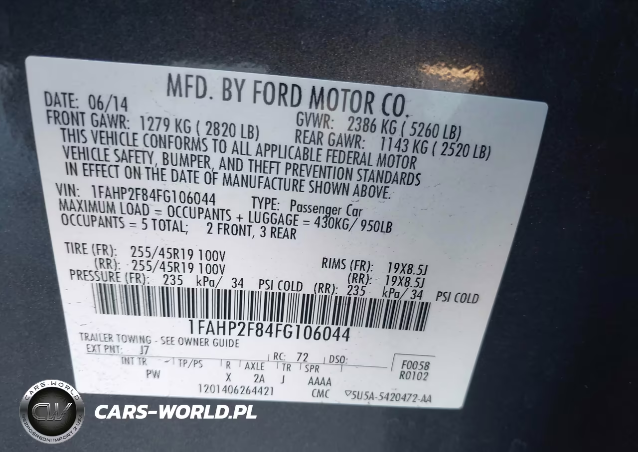 2015 Ford Taurus Limited VIN:1FAHP2F84FG106044 - 9