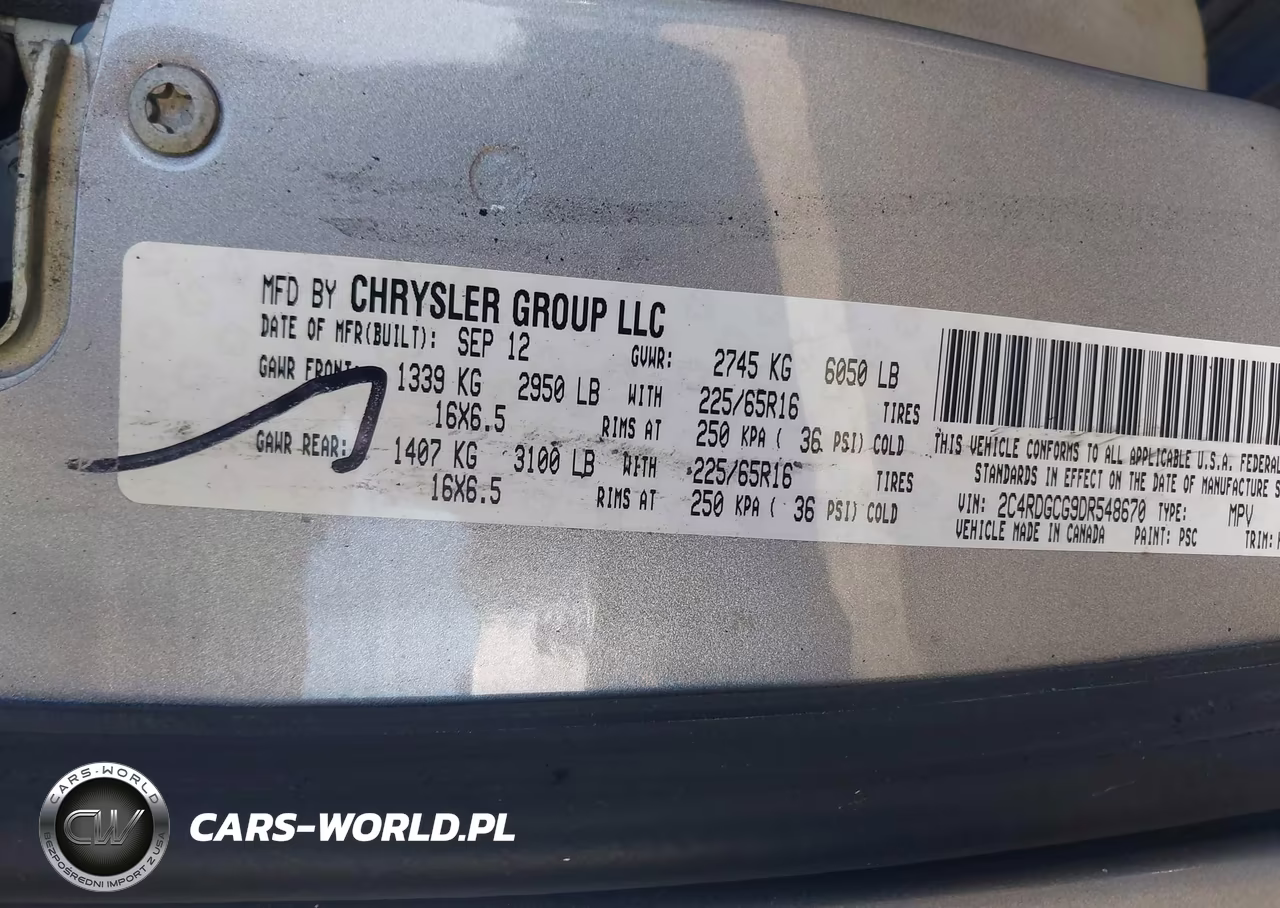 2013 Dodge Grand Caravan Sxt VIN:2C4RDGCG9DR548670 - 9
