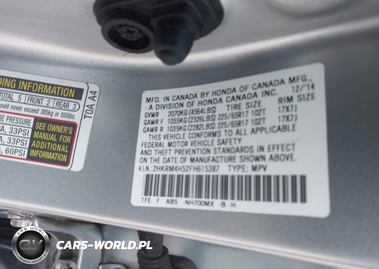 2015 Honda Cr-V Ex VIN:2HKRM4H52FH615387 - 9