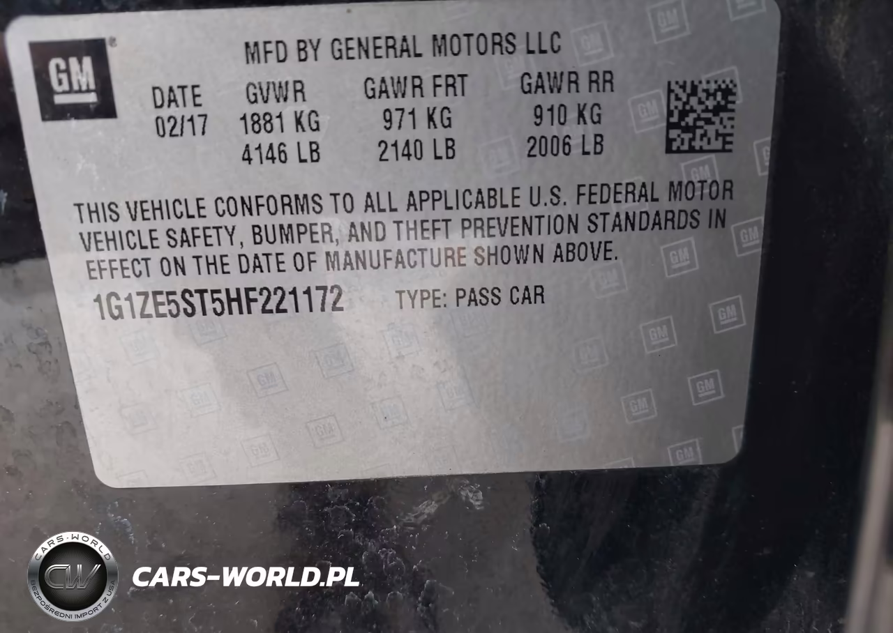 2017 Chevrolet Malibu 1Lt VIN:1G1ZE5ST5HF221172 - 9