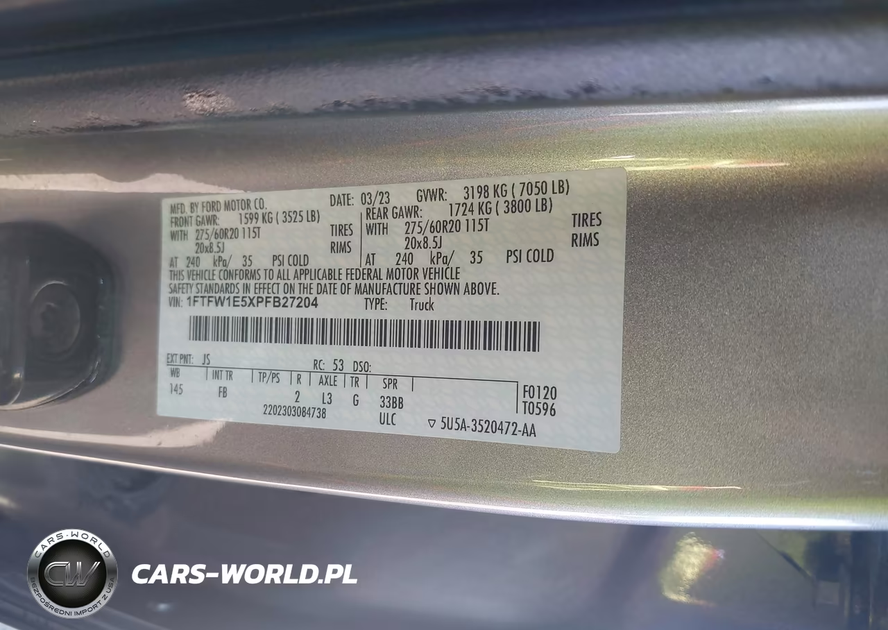 2023 Ford F150 Supercrew VIN:1FTFW1E5XPFB27204 - 9