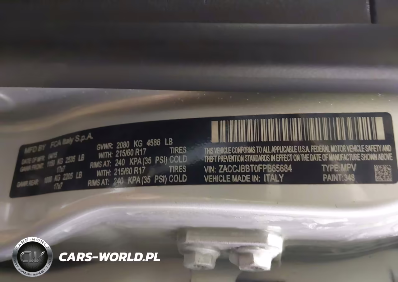 2015 Jeep Renegade Latitude VIN:ZACCJBBT0FPB65684 - 9
