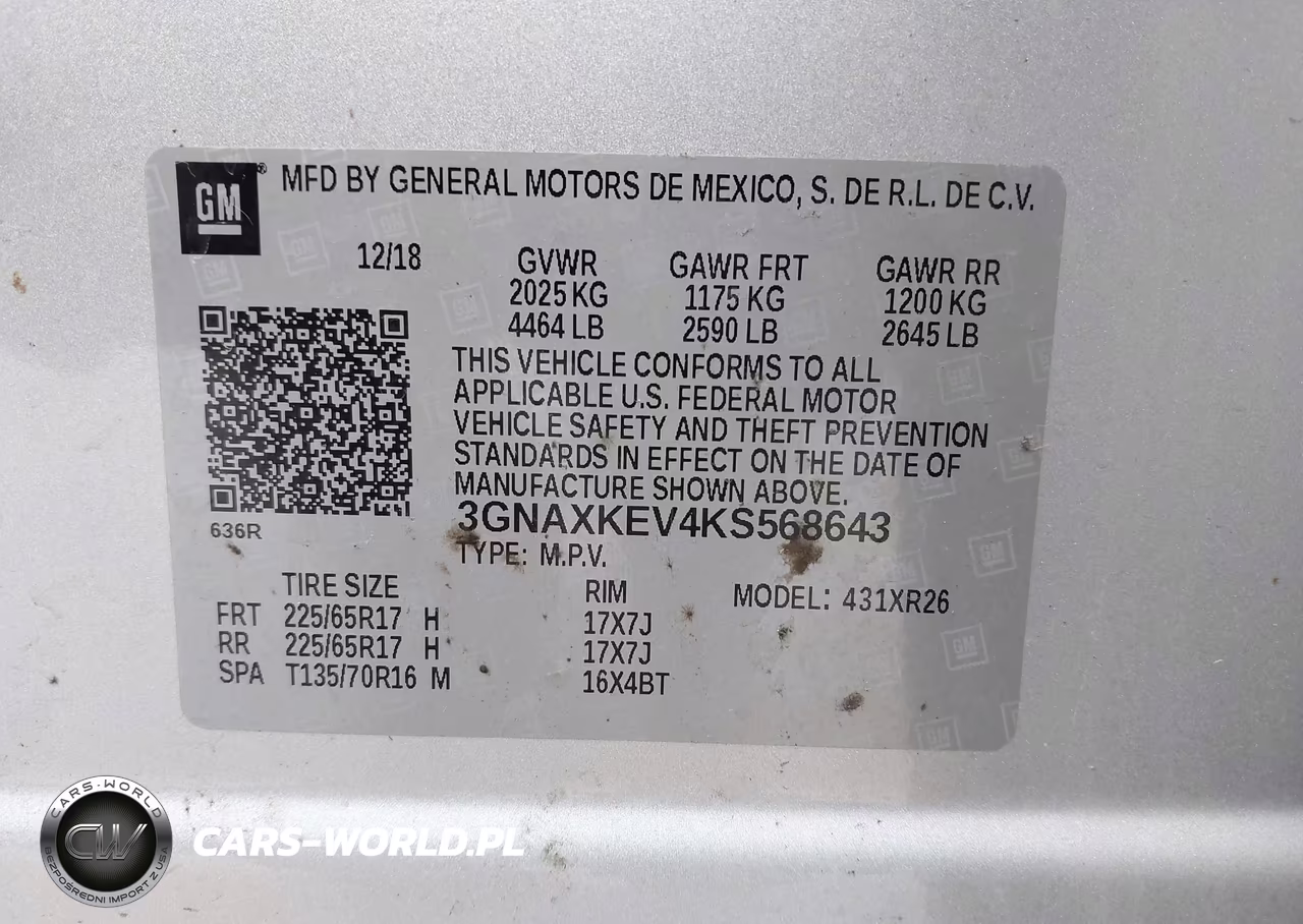 2019 Chevrolet Equinox Lt VIN:3GNAXKEV4KS568643 - 9