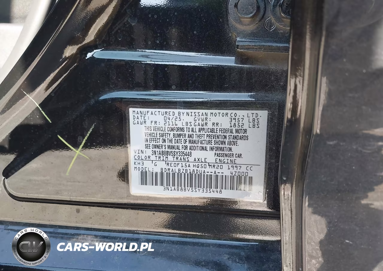 2025 Nissan Sentra S VIN:3N1AB8BV5SY335448 - 9