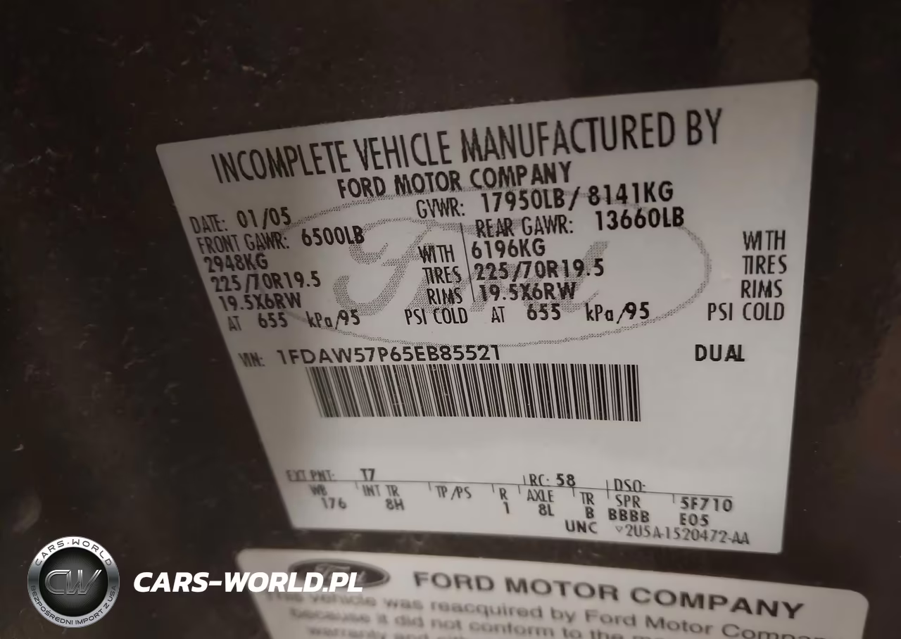 2005 Ford F-550 Lariat-Xl-Xlt VIN:1FDAW57P65EB85521 - 8