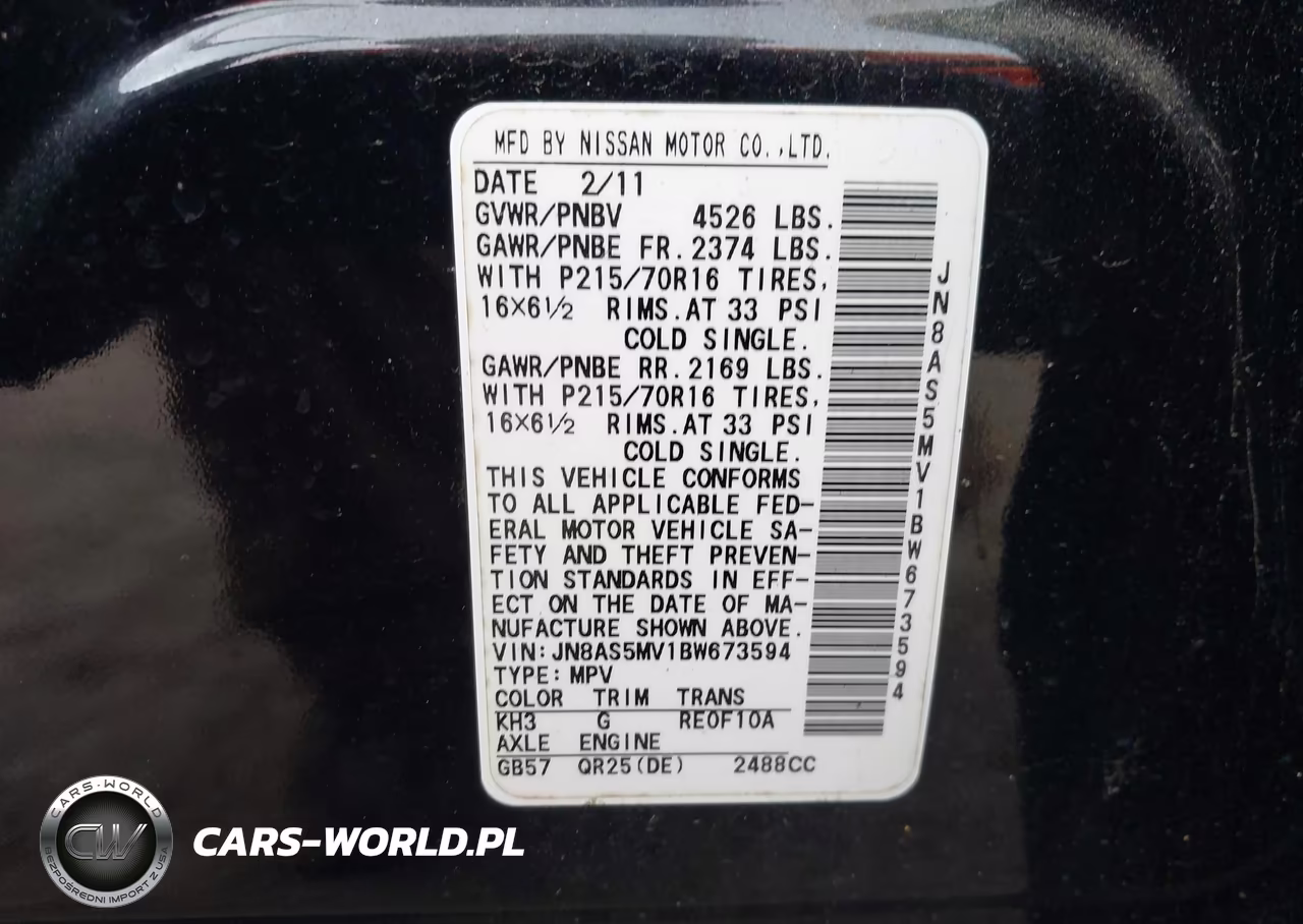 2011 Nissan Rogue S VIN:JN8AS5MV1BW673594 - 9