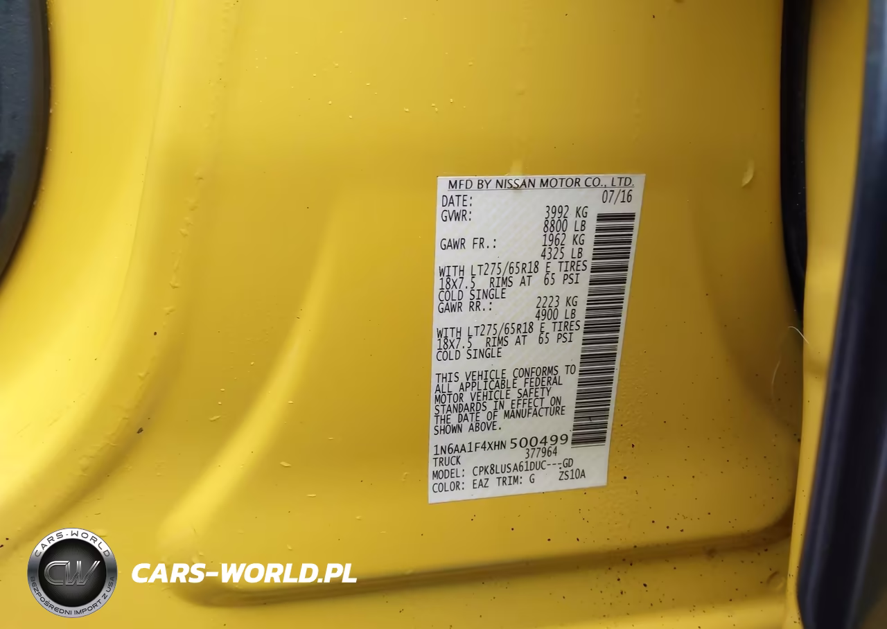 2017 Nissan Titan Xd Pro-4X Gas VIN:1N6AA1F4XHN500499 - 9