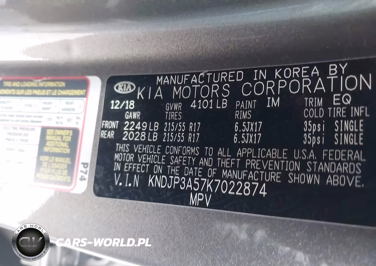 2019 Kia Soul + VIN:KNDJP3A57K7022874 - 9
