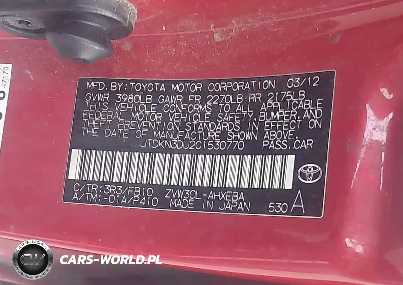 2012 Toyota Prius Three VIN:JTDKN3DU2C1530770 - 9