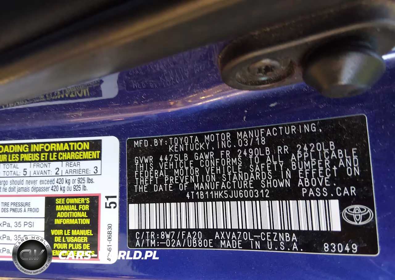 2018 Toyota Camry Le VIN:4T1B11HK5JU600312 - 9