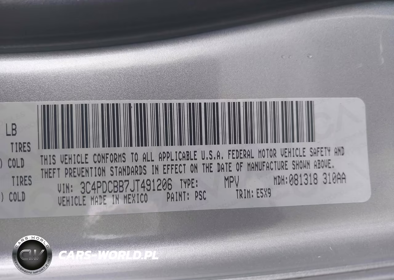 2018 Dodge Journey Sxt VIN:3C4PDCBB7JT491206 - 9