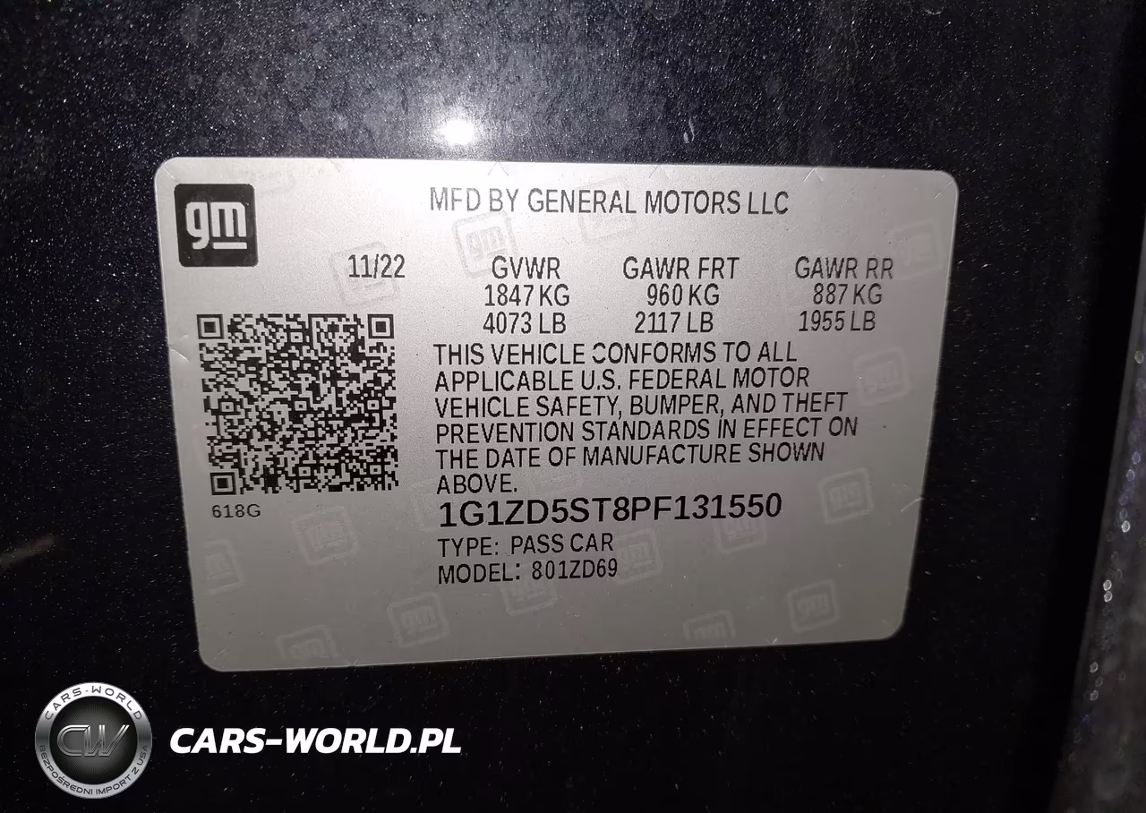 2023 Chevrolet Malibu Fwd 1Lt VIN:1G1ZD5ST8PF131550 - 9