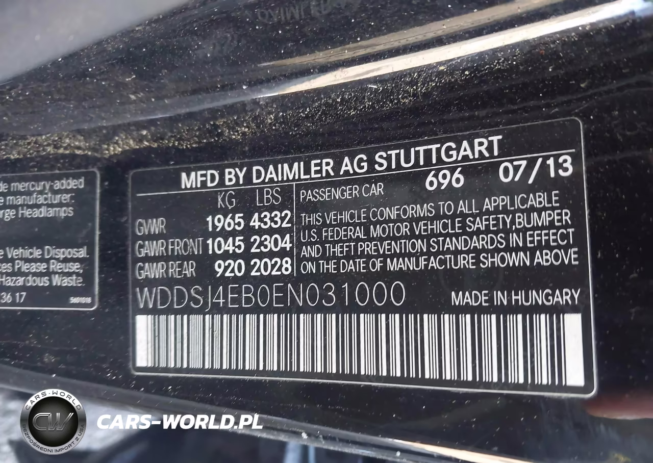 2014 Mercedes-Benz Cla 250 VIN:WDDSJ4EB0EN031000 - 9