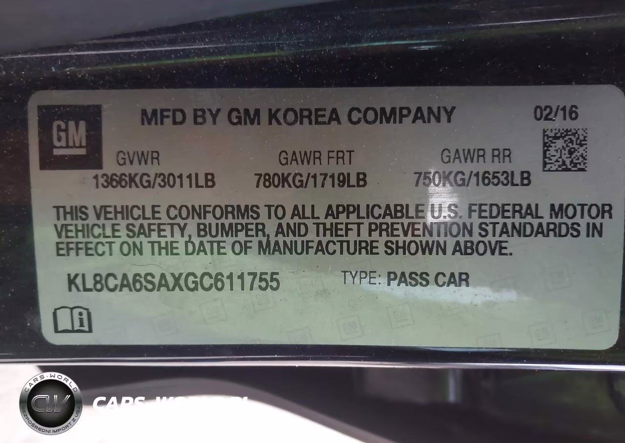 2016 Chevrolet Spark Ls Manual VIN:KL8CA6SAXGC611755 - 9