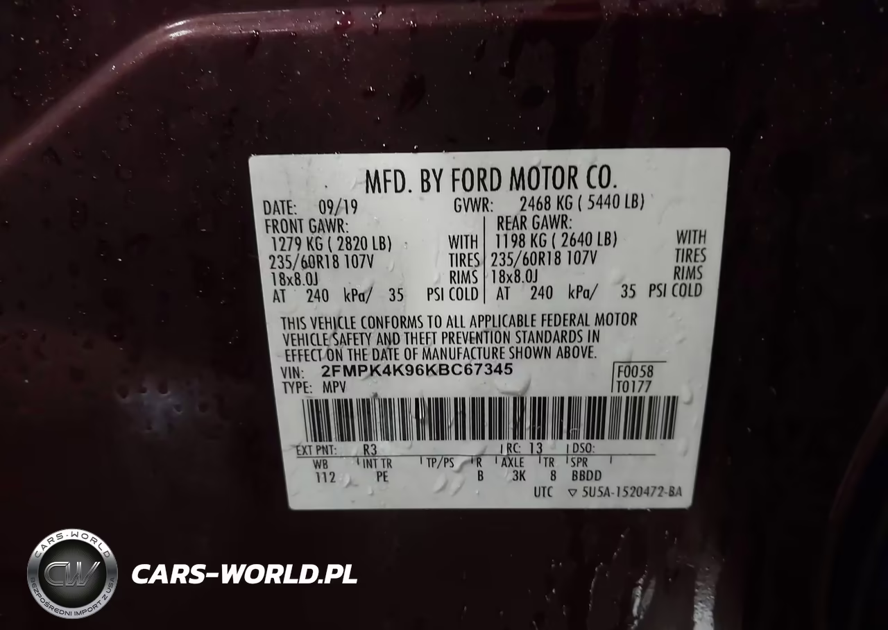 2019 Ford Edge Titanium VIN:2FMPK4K96KBC67345 - 9