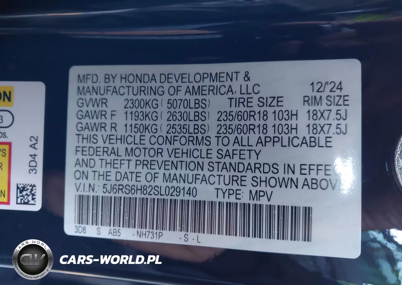 2025 Honda Cr-V Hybrid Sport-L VIN:5J6RS6H82SL029140 - 9
