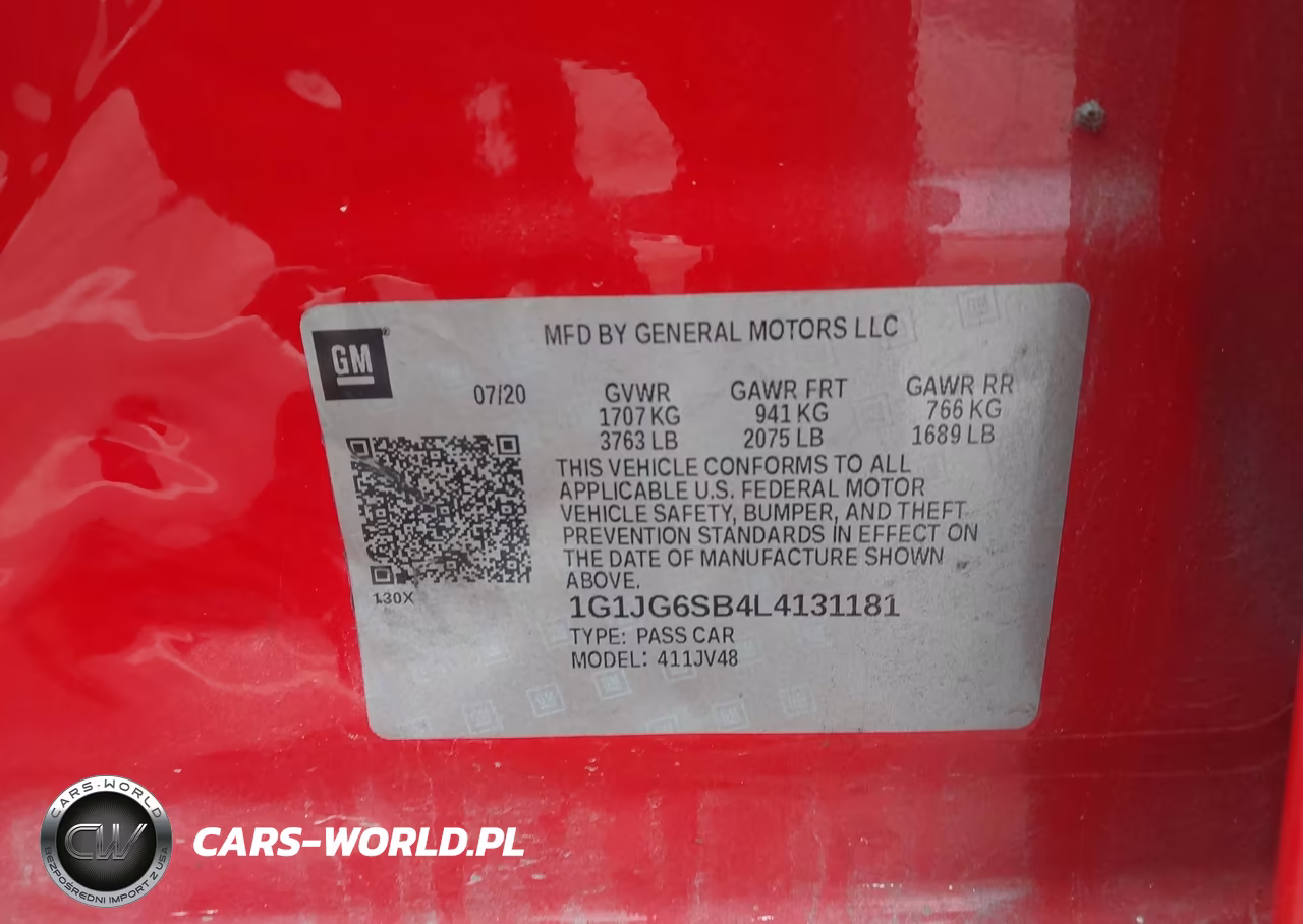 2020 Chevrolet Sonic Fwd 1Fl 5-Door VIN:1G1JG6SB4L4131181 - 9