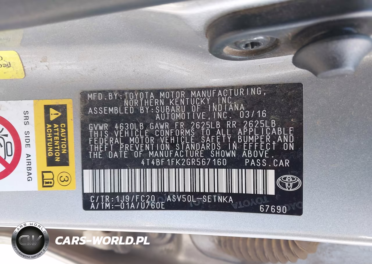 2016 Toyota Camry Le VIN:4T4BF1FK2GR567160 - 9