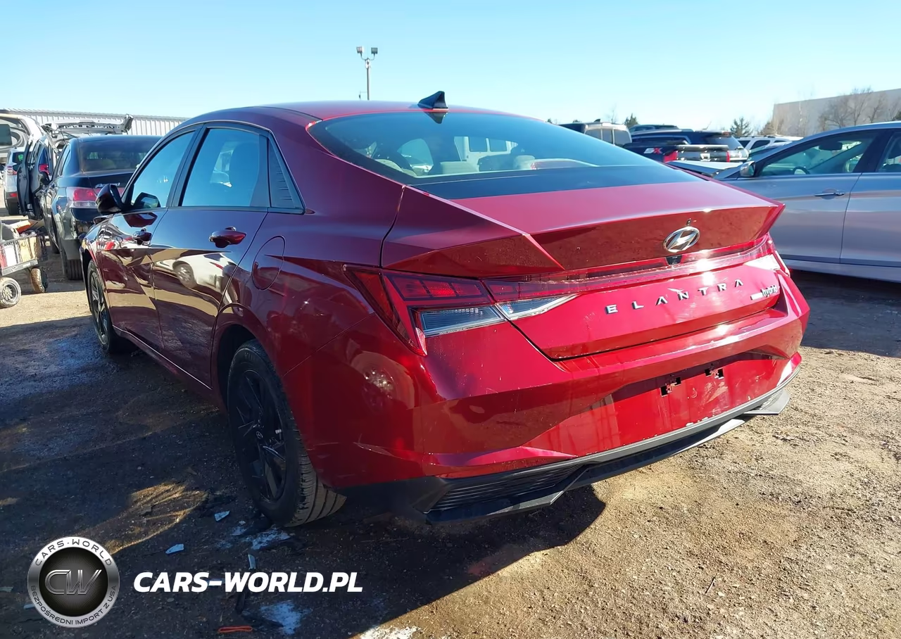 2023 Hyundai Elantra Hybrid Blue VIN:KMHLM4AJ6PU077244 - 3