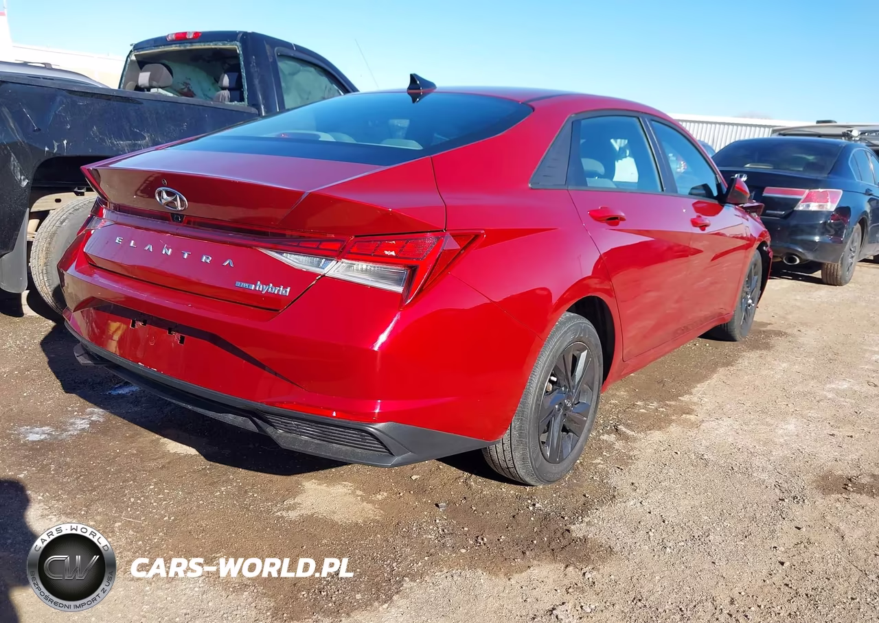 2023 Hyundai Elantra Hybrid Blue VIN:KMHLM4AJ6PU077244 - 4