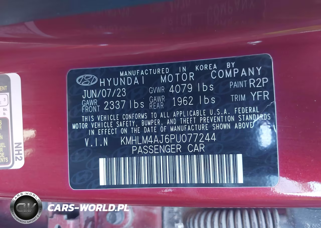 2023 Hyundai Elantra Hybrid Blue VIN:KMHLM4AJ6PU077244 - 9