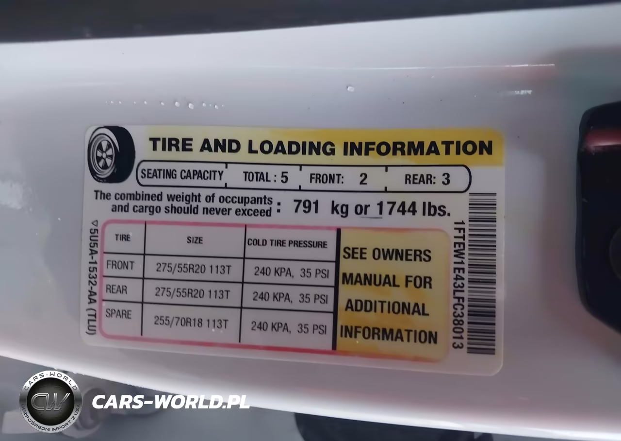 2020 Ford F-150 Xlt VIN:1FTEW1E43LFC38013 - 9