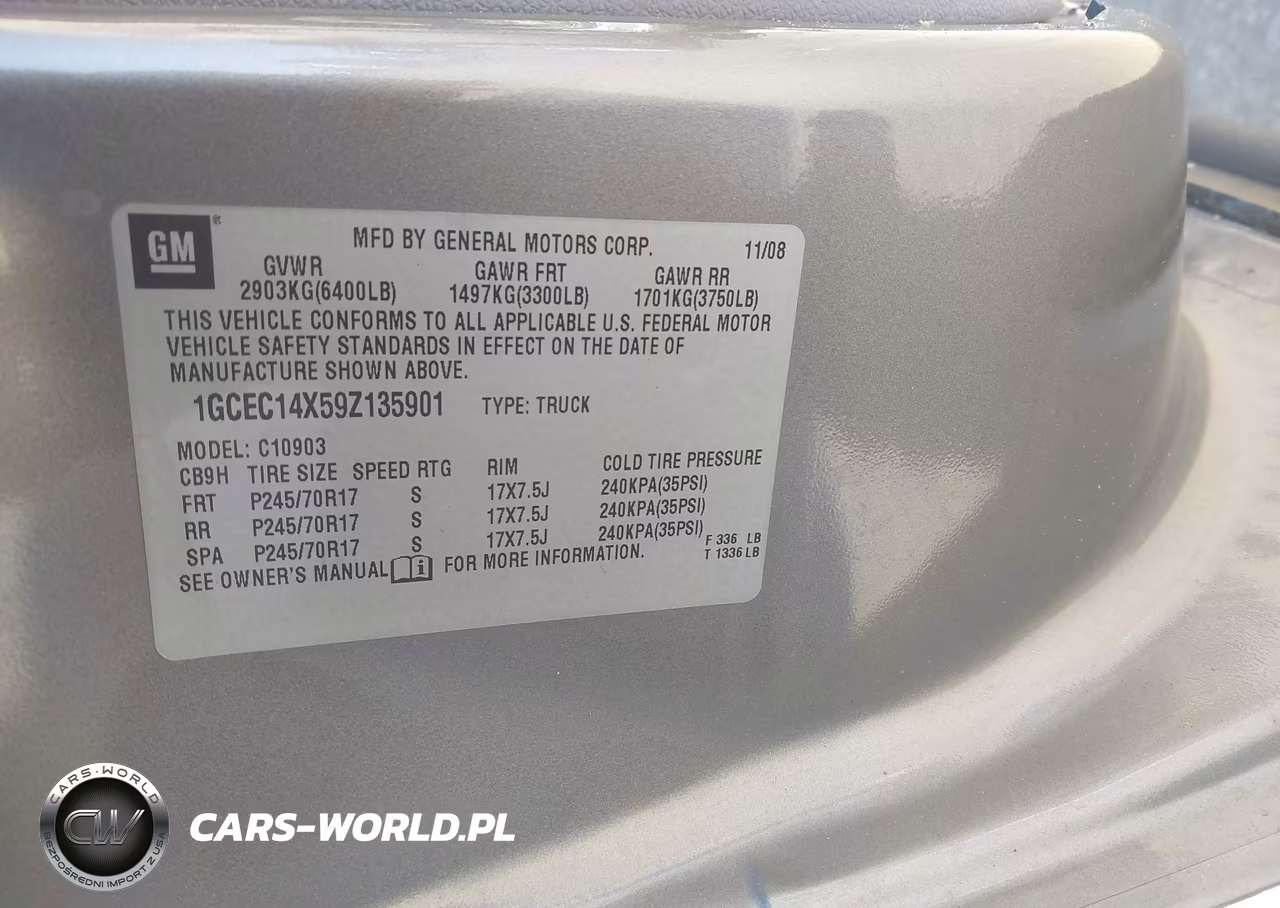 2009 Chevrolet Silverado 1500 Work Truck VIN:1GCEC14X59Z135901 - 9