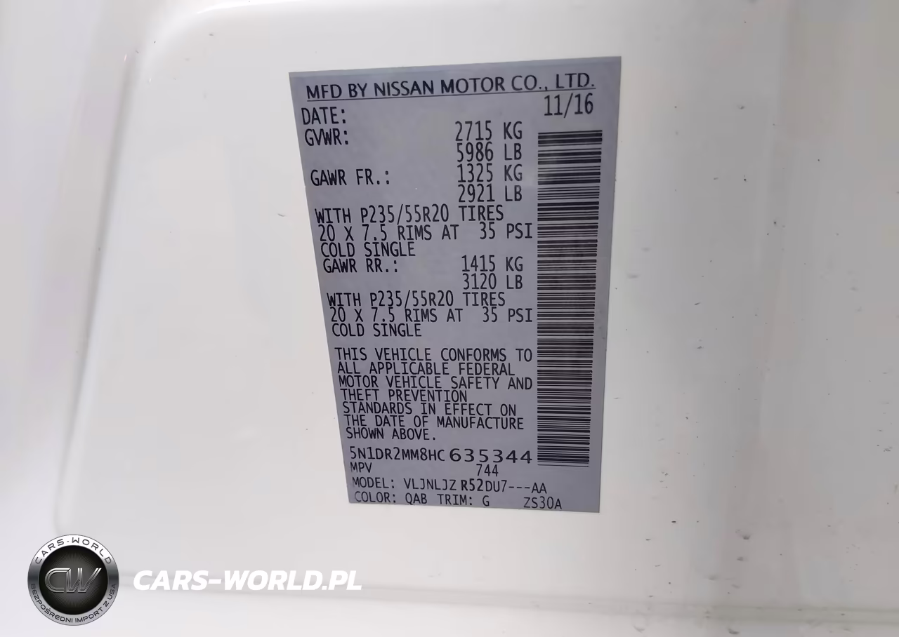 2017 Nissan Pathfinder Platinum VIN:5N1DR2MM8HC635344 - 9