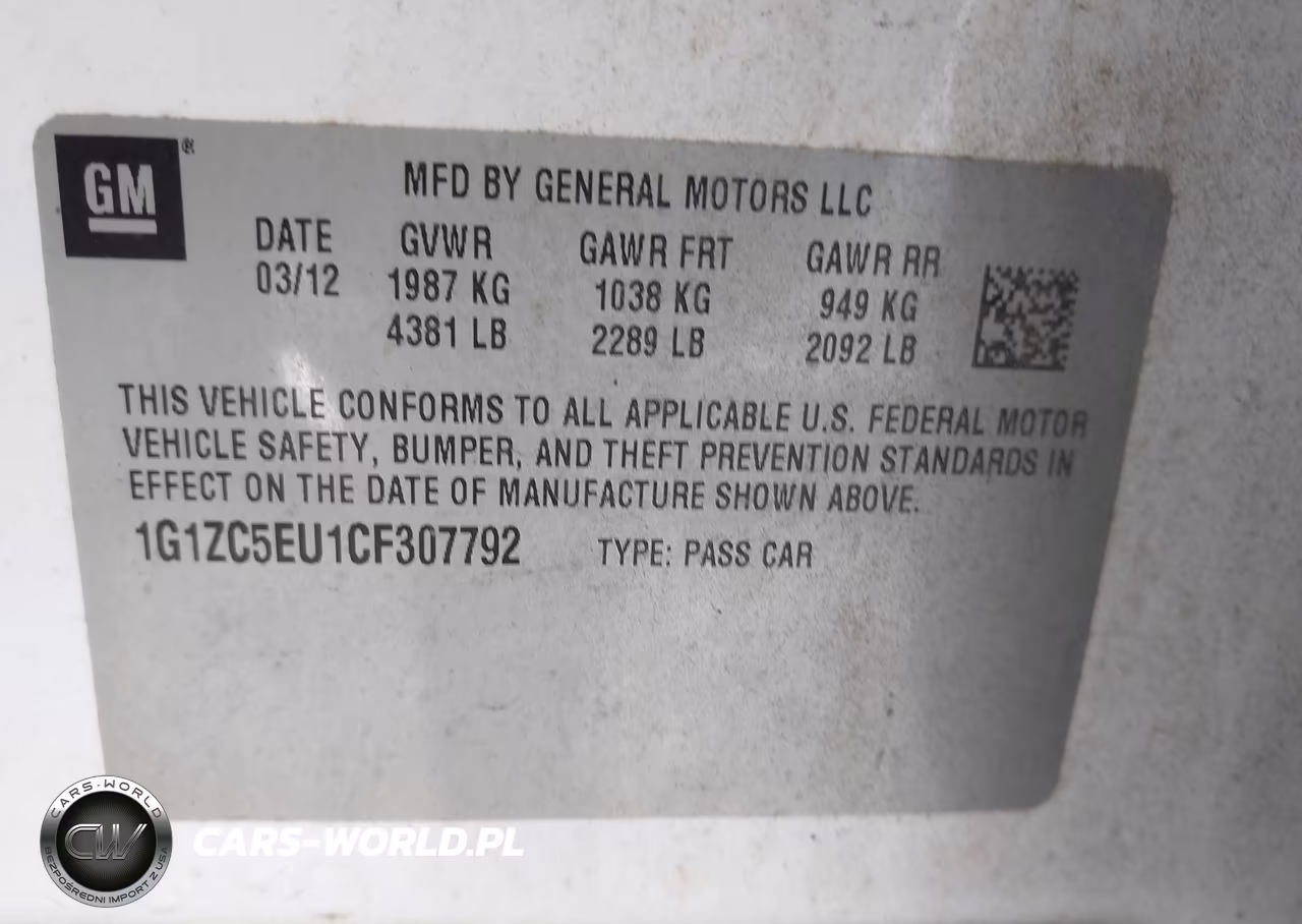 2012 Chevrolet Malibu 1Lt VIN:1G1ZC5EU1CF307792 - 9