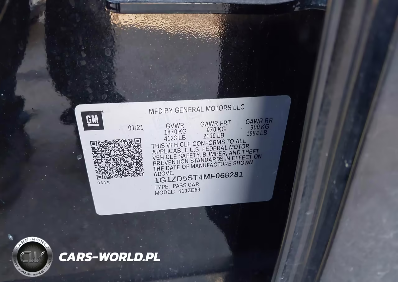 2021 Chevrolet Malibu Fwd Lt VIN:1G1ZD5ST4MF068281 - 9