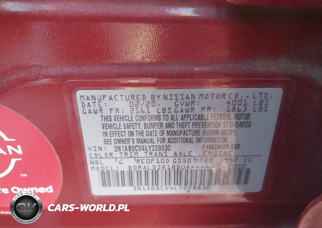 2020 Nissan Sentra Sv Xtronic Cvt VIN:3N1AB8CV4LY228830 - 9