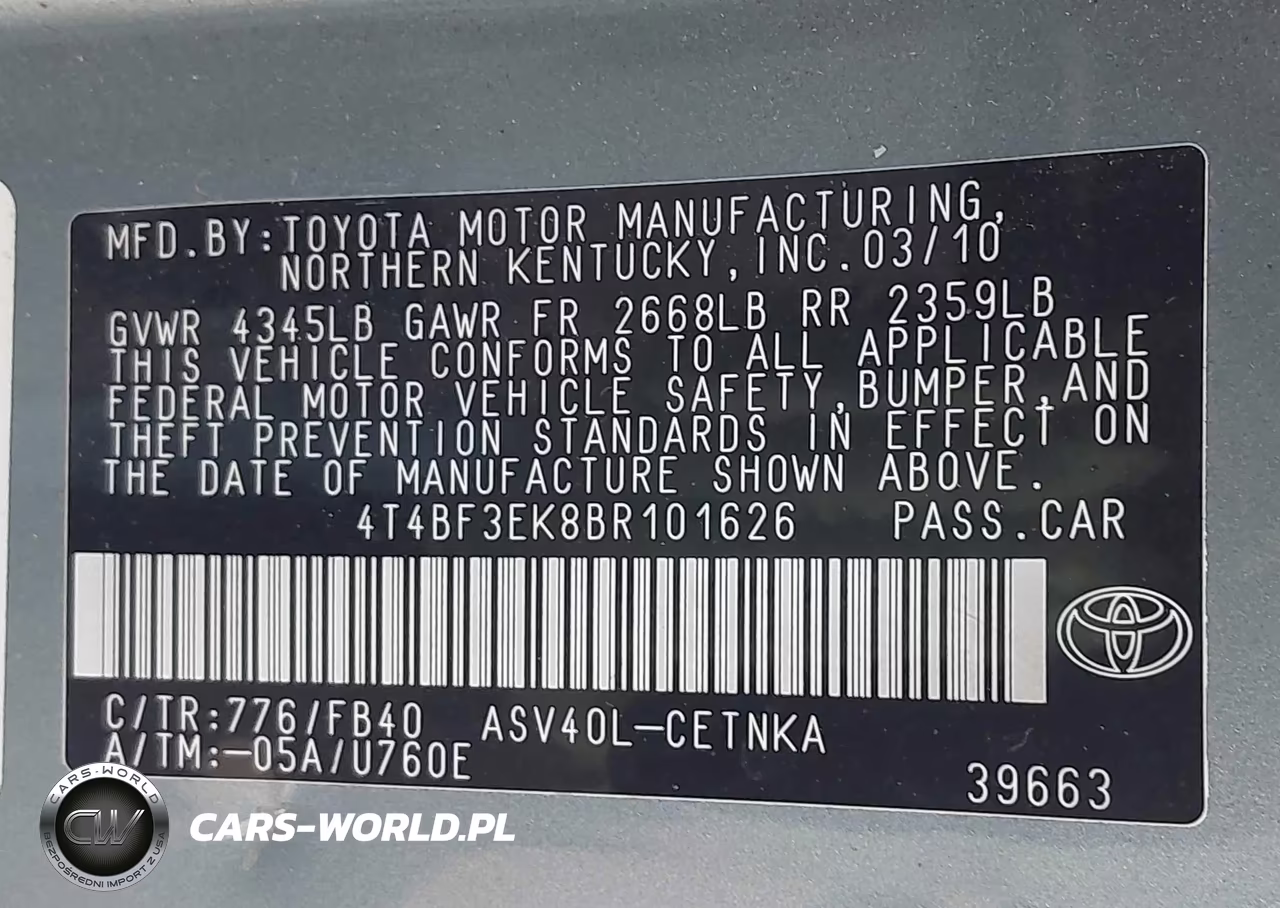 2011 Toyota Camry Le VIN:4T4BF3EK8BR101626 - 9