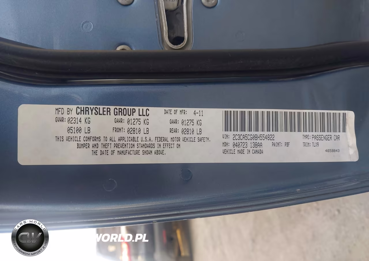 2011 Chrysler 300 Limited VIN:2C3CA5CG0BH554822 - 9