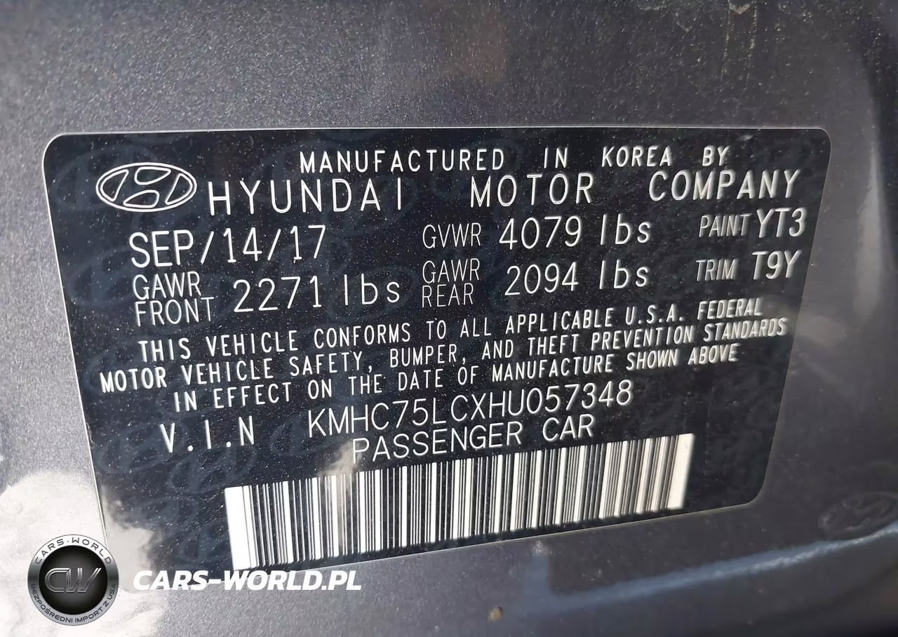 2017 Hyundai Ioniq Hybrid Sel VIN:KMHC75LCXHU057348 - 9