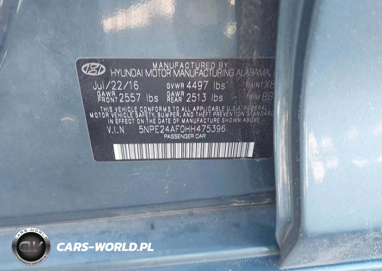 2017 Hyundai Sonata Se VIN:5NPE24AF0HH475396 - 9