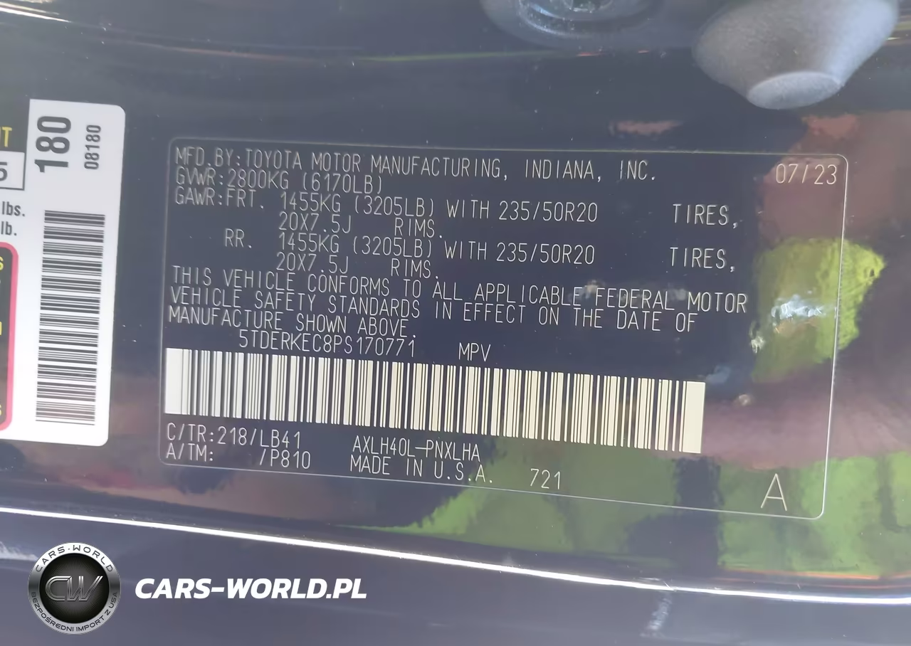2023 Toyota Sienna Platinum VIN:5TDERKEC8PS170771 - 9