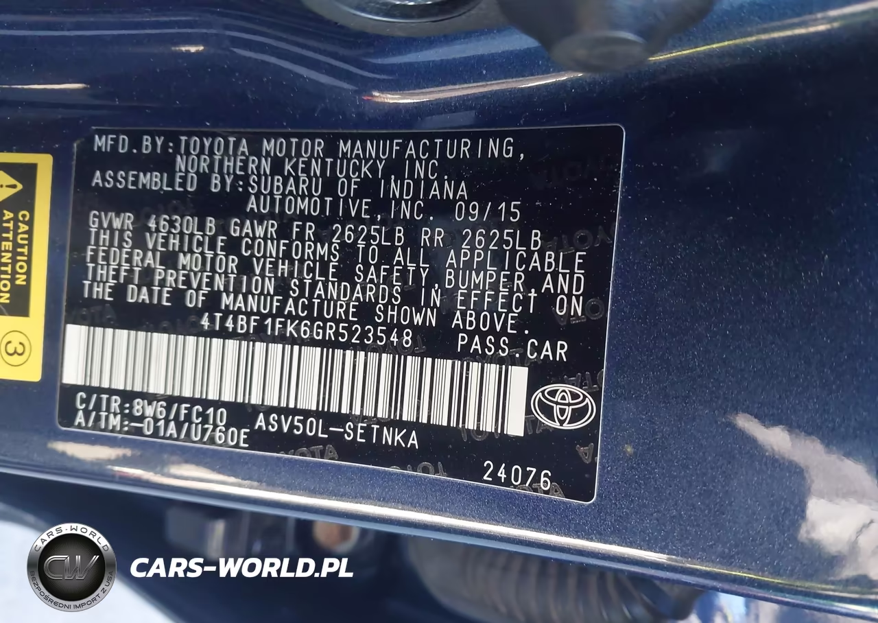 2016 Toyota Camry Le VIN:4T4BF1FK6GR523548 - 9