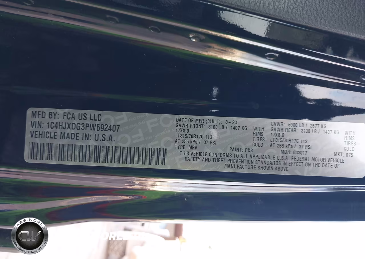 2023 Jeep Wrangler 4-Door High Tide 4X4 VIN:1C4HJXDG3PW692407 - 9