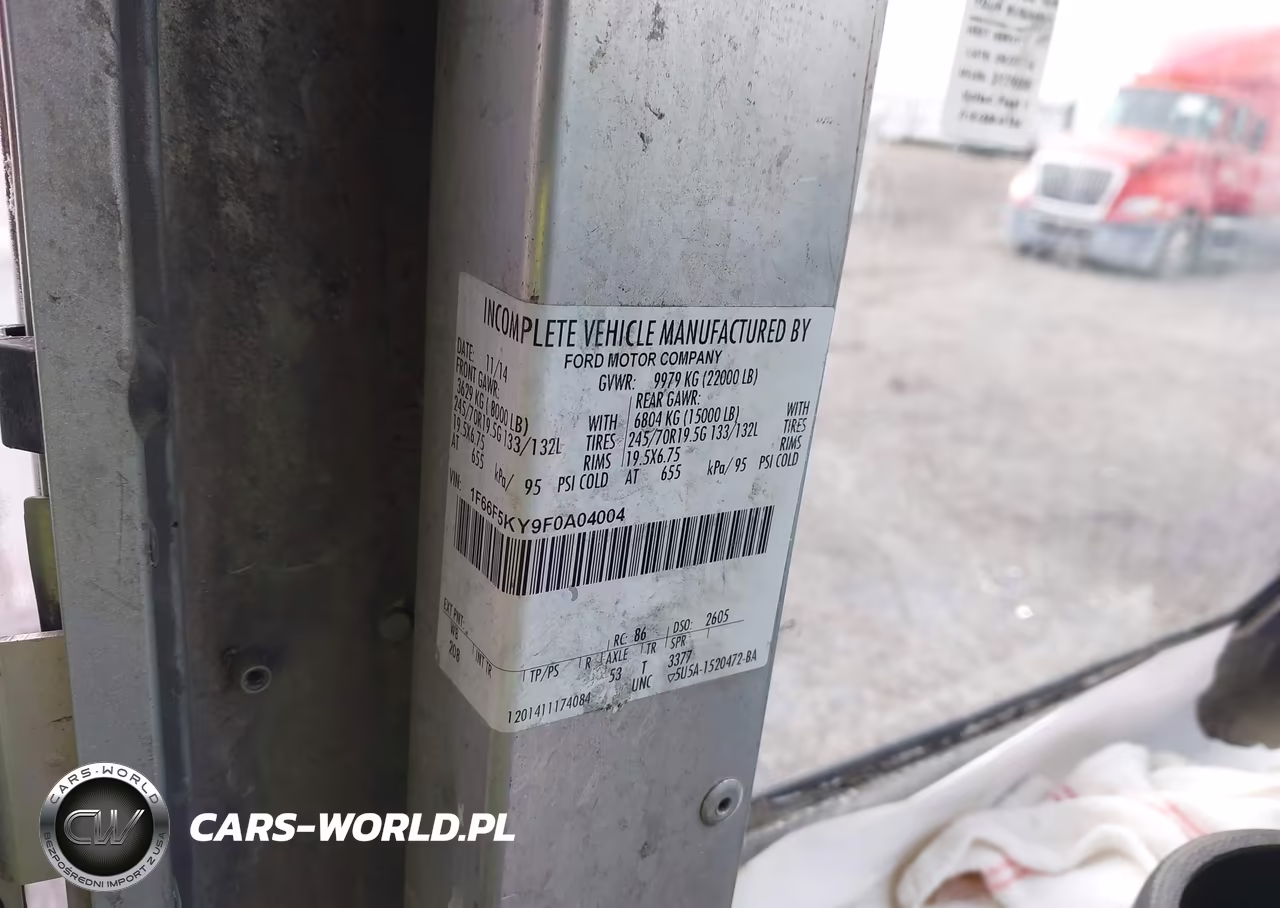 2015 Ford F-59 Commercial Stripped VIN:1F66F5KY9F0A04004 - 8