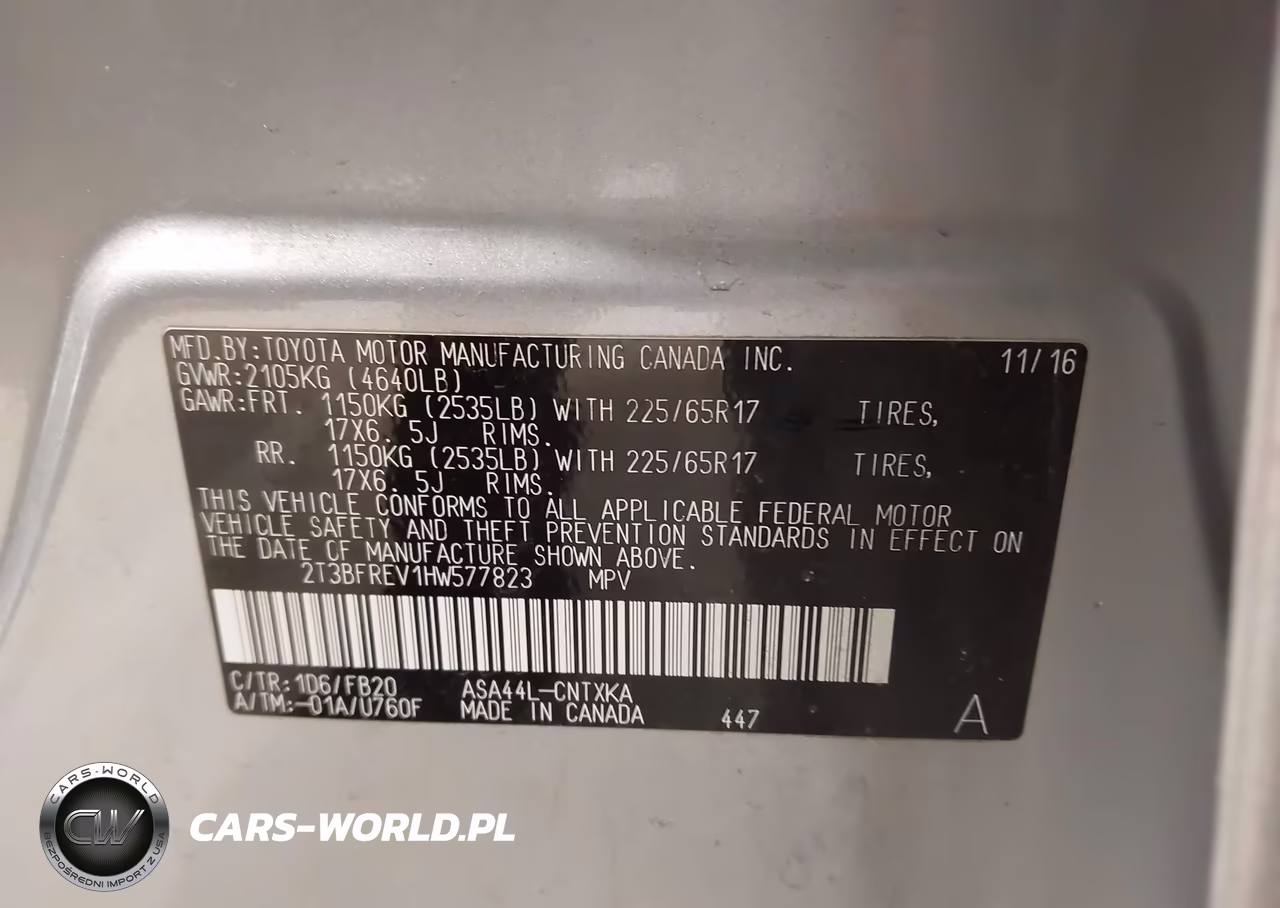 2017 Toyota Rav4 Le VIN:2T3BFREV1HW577823 - 9