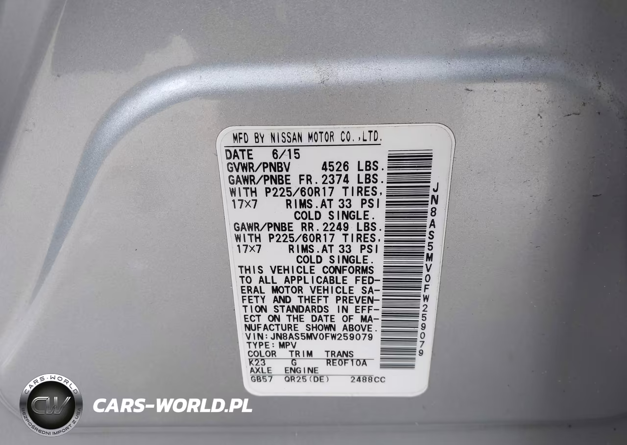 2015 Nissan Rogue Select S VIN:JN8AS5MV0FW259079 - 9