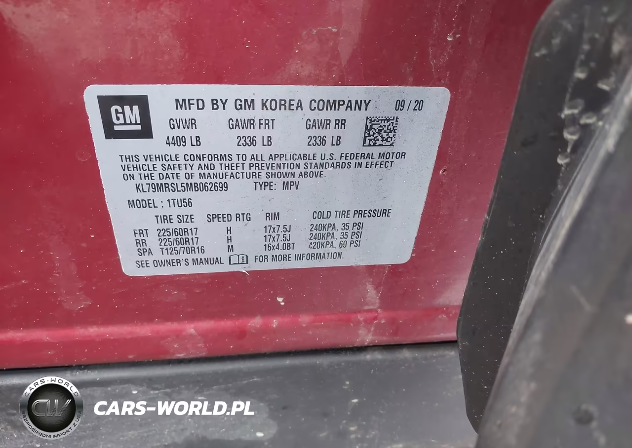 2021 Chevrolet Trailblazer Awd Lt VIN:KL79MRSL5MB062699 - 9