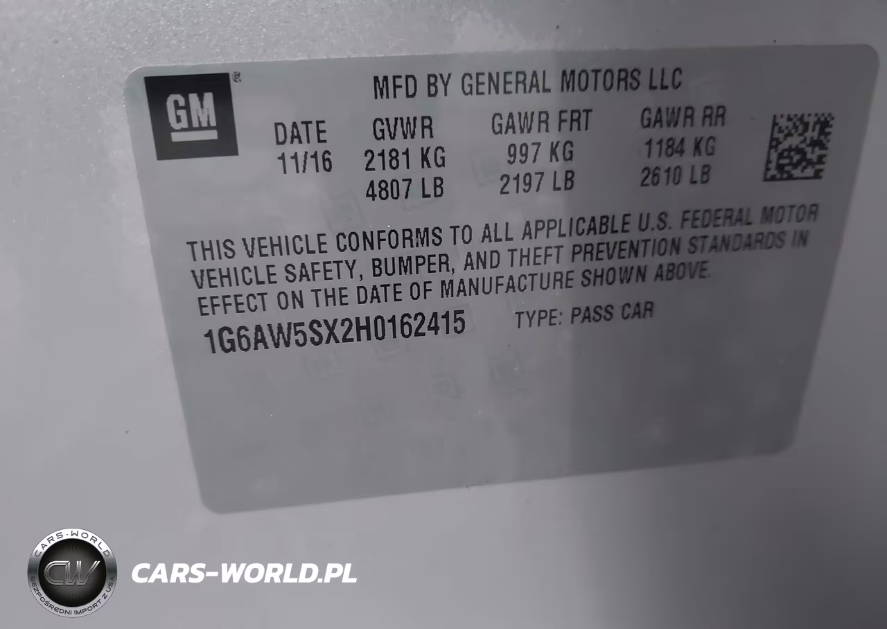 2017 Cadillac Cts Awd VIN:1G6AW5SX2H0162415 - 9