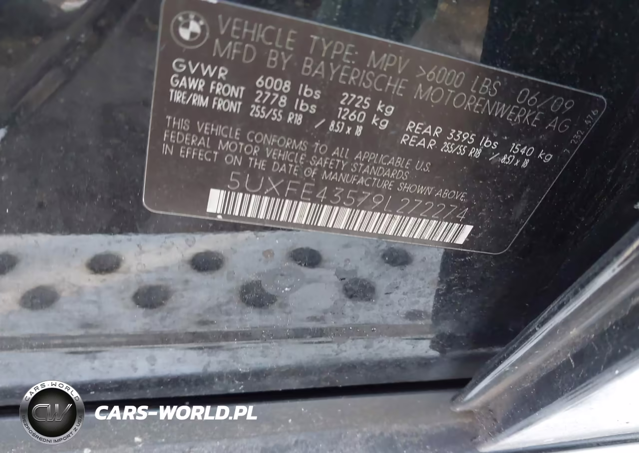 2009 BMW X5 xDrive30I VIN:5UXFE43579L272274 - 9
