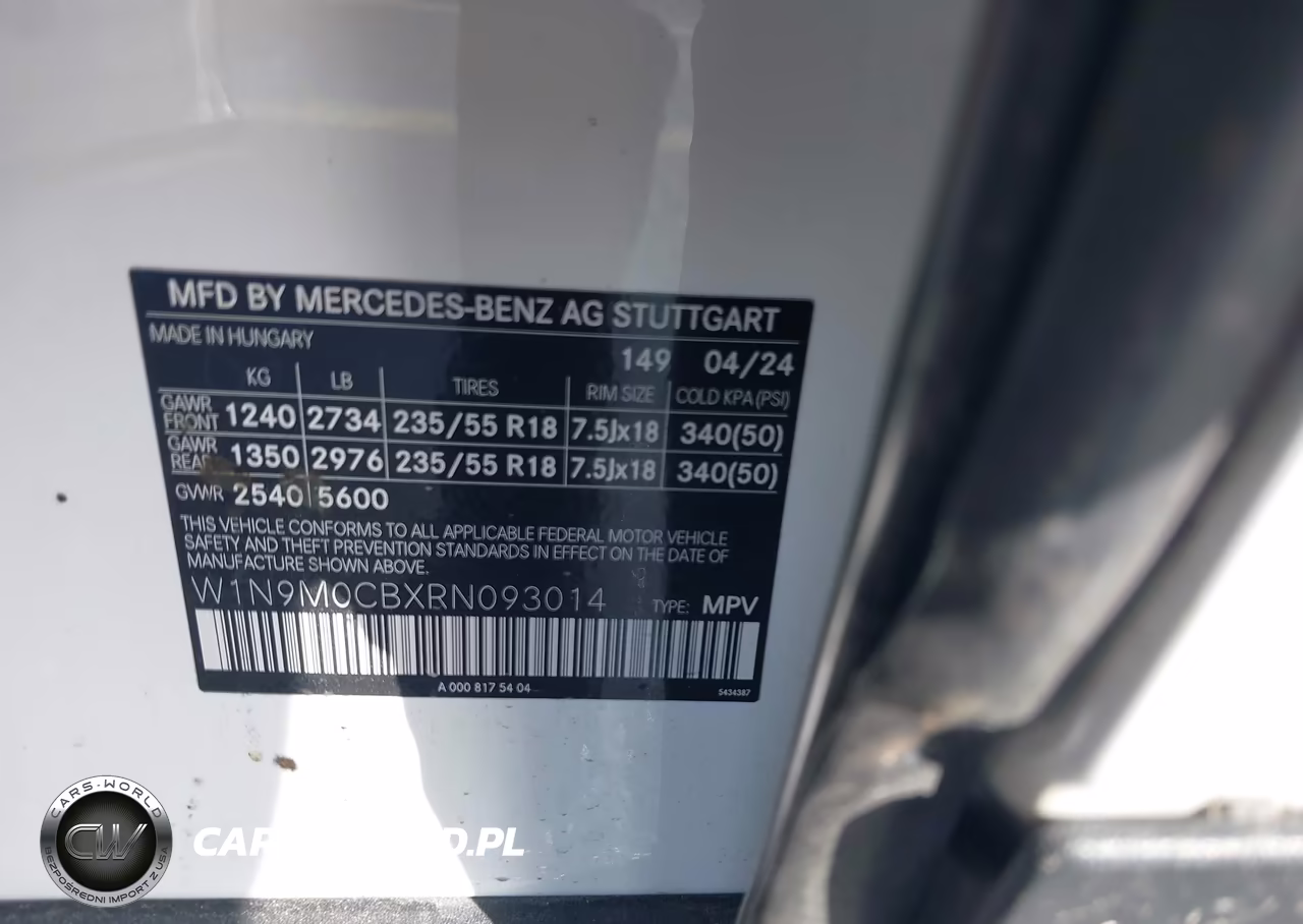 2024 Mercedes-Benz Eqb 250 Suv VIN:W1N9M0CBXRN093014 - 9