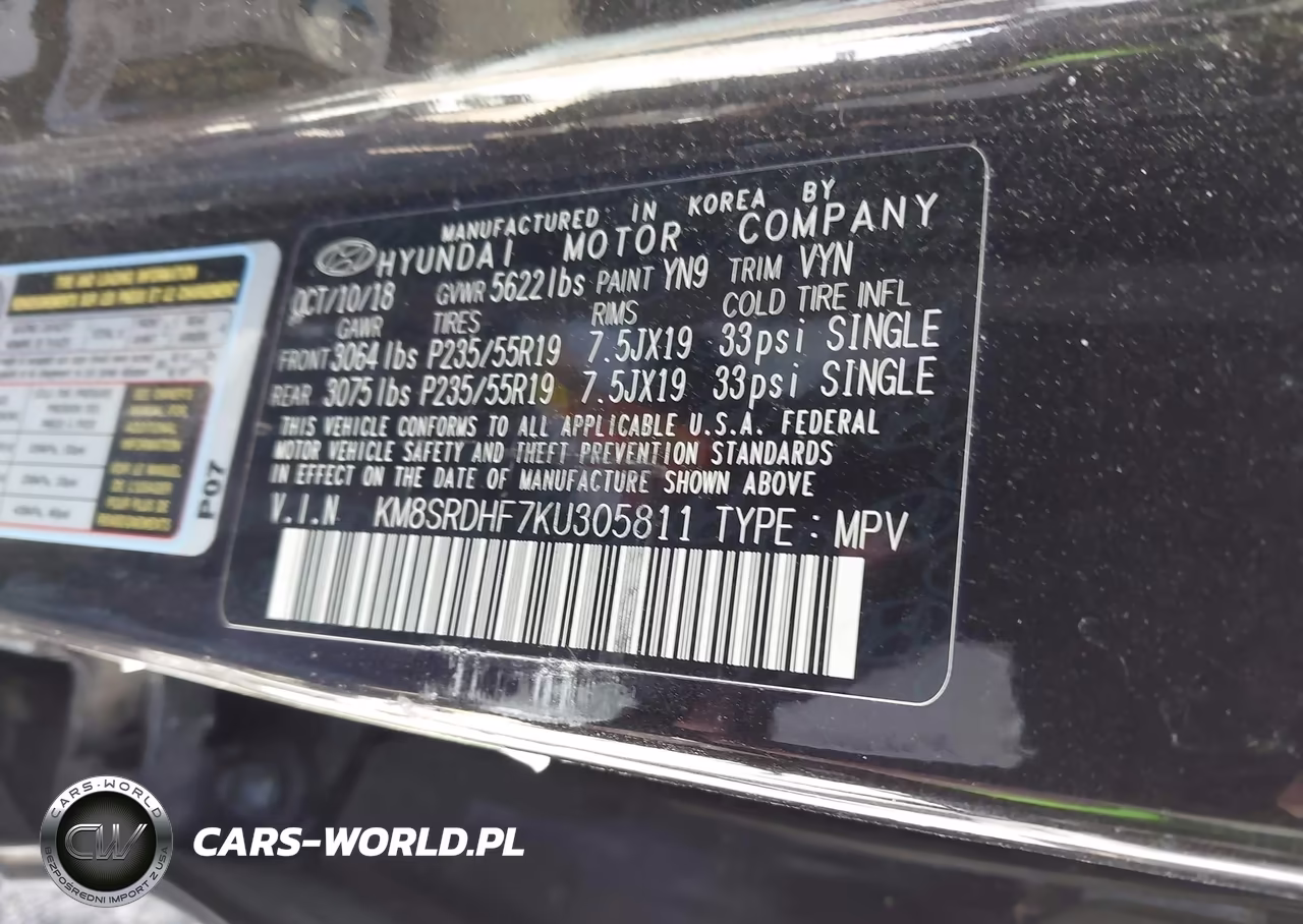 2019 Hyundai Santa Fe Xl Limited Ultimate VIN:KM8SRDHF7KU305811 - 9