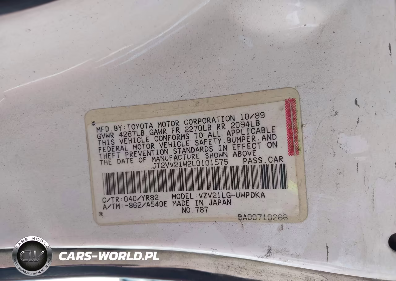 1990 Toyota Camry Dlx VIN:JT2VV21W2L0101575 - 9