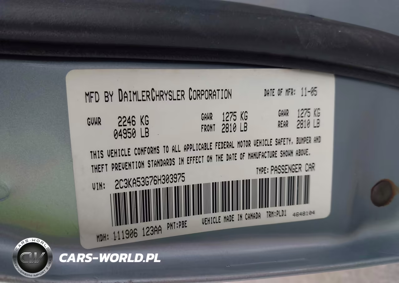 2006 Chrysler 300 Touring VIN:2C3KA53G76H303975 - 9