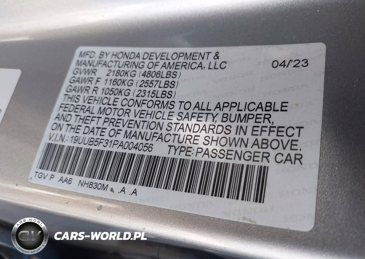 2023 Acura Tlx Standard VIN:19UUB5F31PA004056 - 9